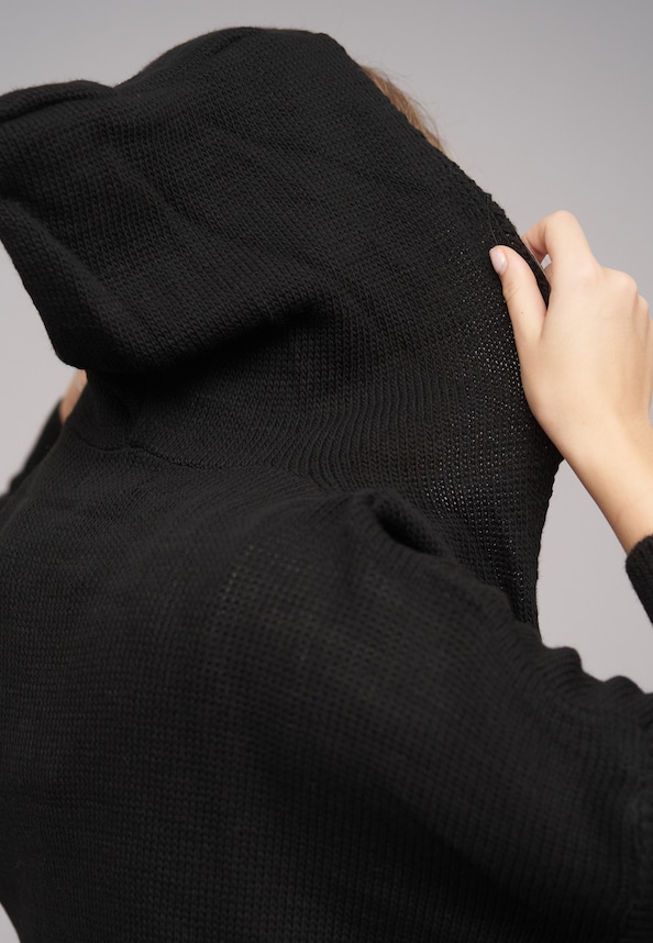 Knit Cardigan with hood-5