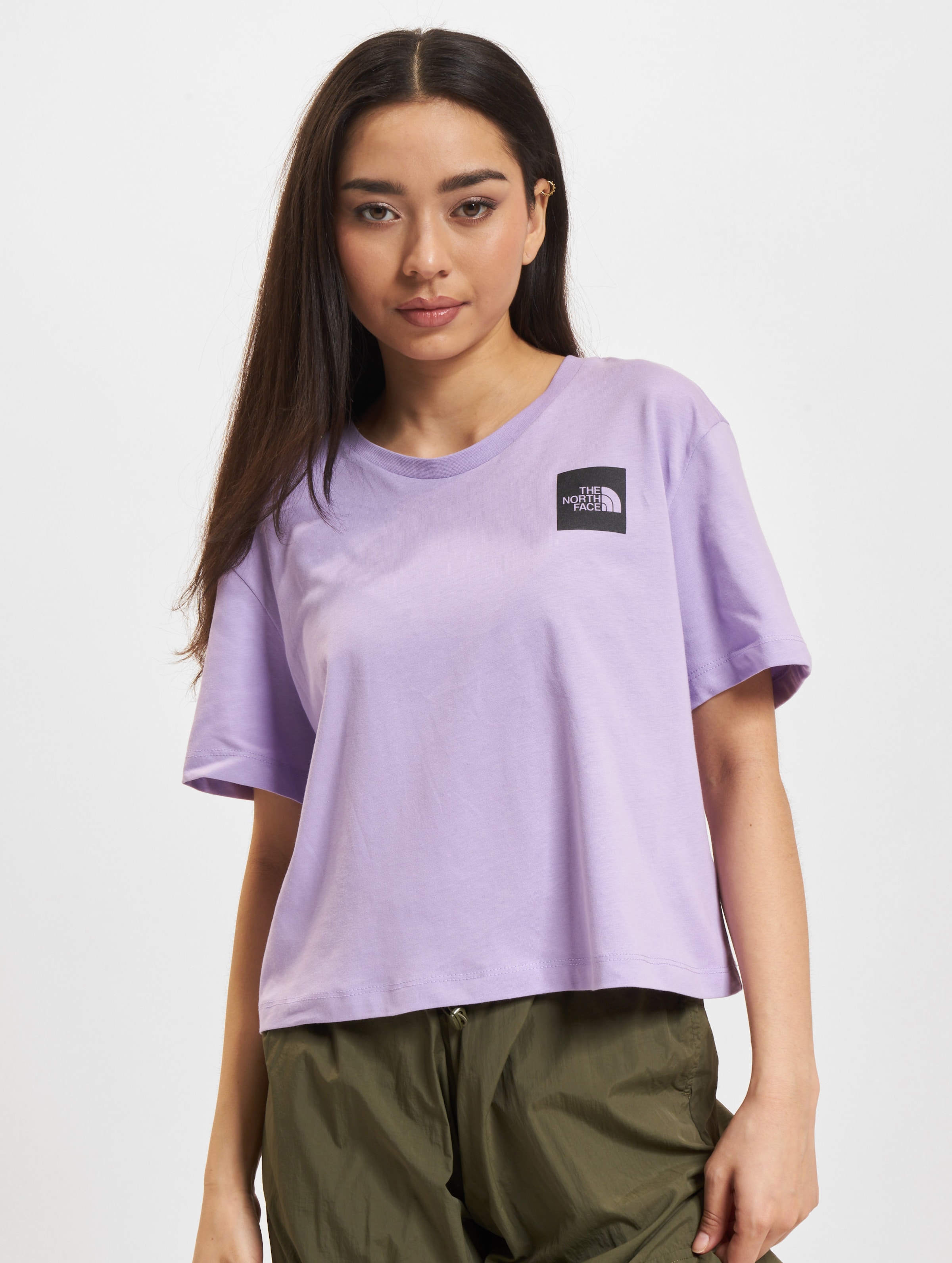 The North Face Cropped Fine T-Shirts Vrouwen op kleur violet, Maat S