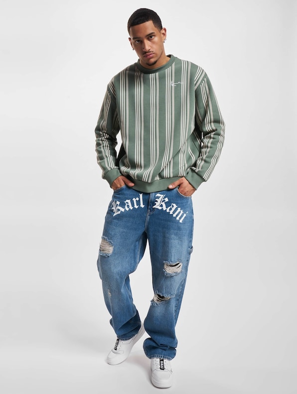 Small Signature Striped Crew-5
