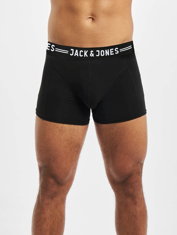 Jack & Jones Sense 3-Pack Noos Trunks Black/Detail Black-1