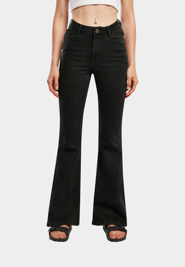 Organic High Waist Flared Denim-1