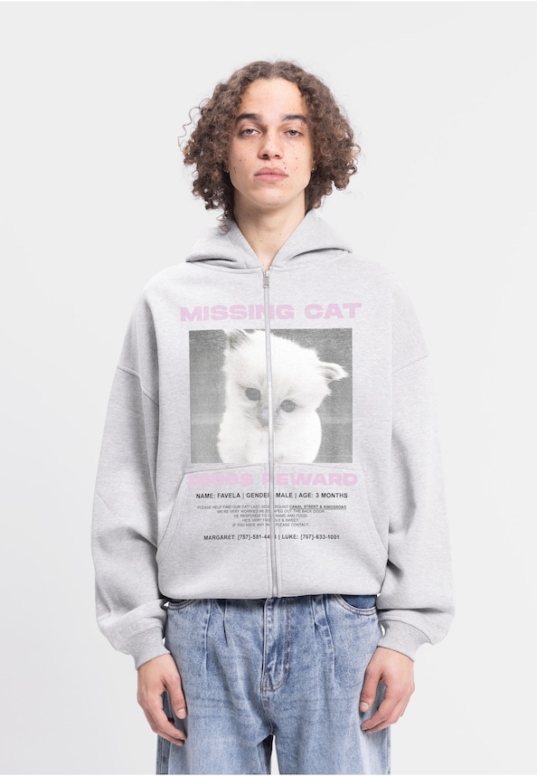 MISSING LIGHT GREY MELANGE FRONTZIP-0