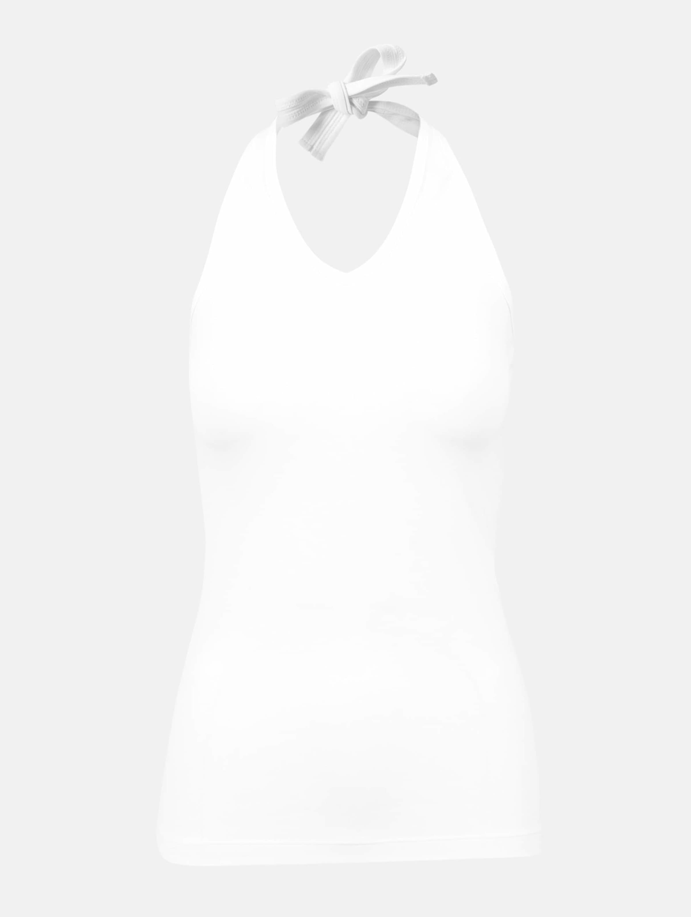 Build Your Brand Ladies Neckholder Shirt Vrouwen op kleur wit, Maat L