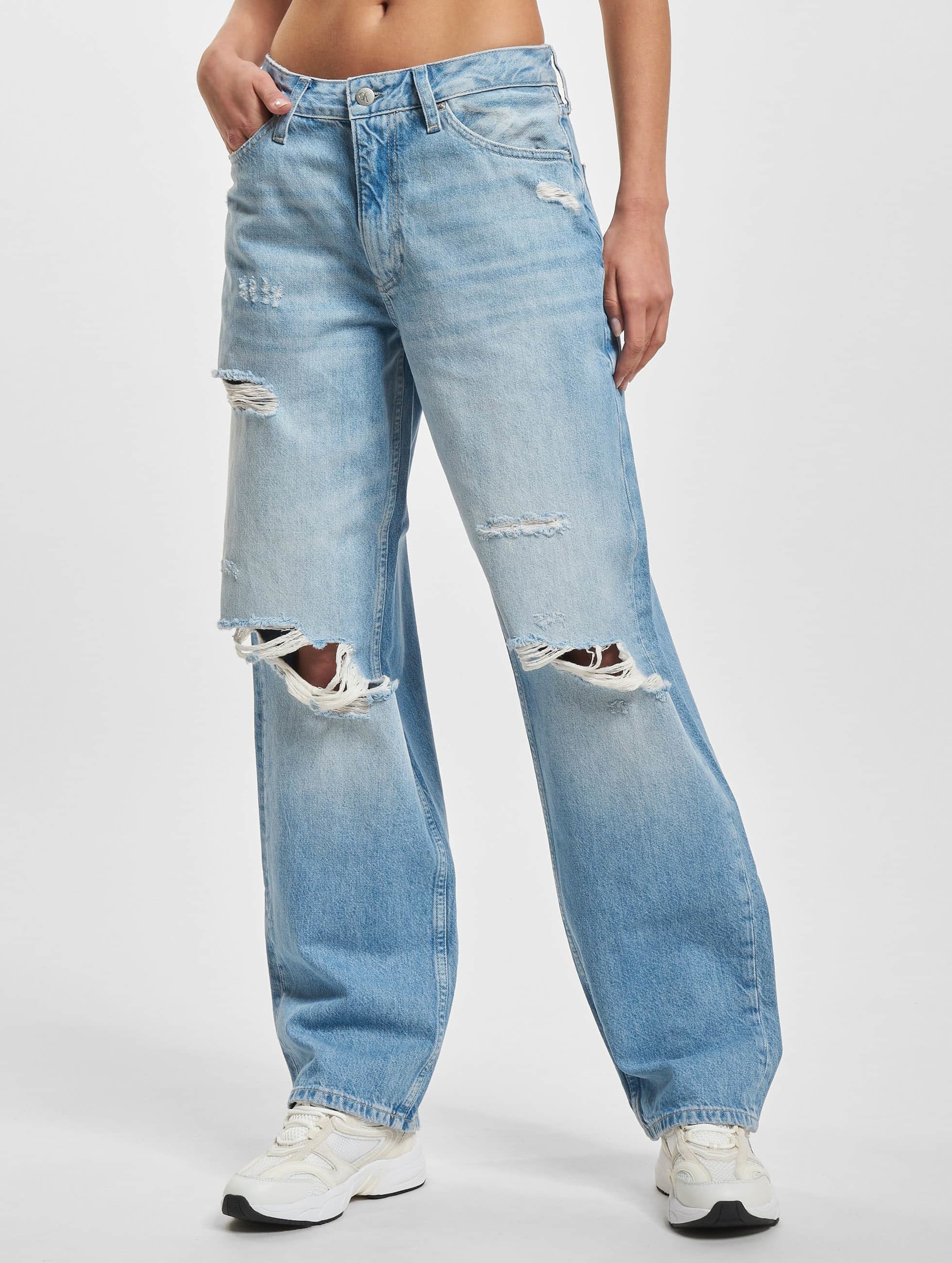 Calvin Klein Jeans 90s Straight Fit Vrouwen op kleur blauw, Maat W30