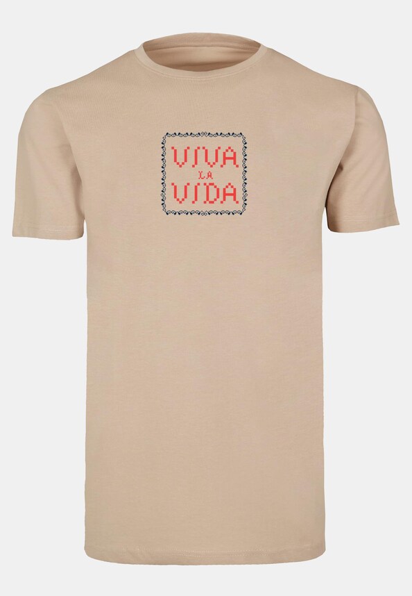 Frida Kahlo - Pixels viva la vida T-Shirt Round Neck-4