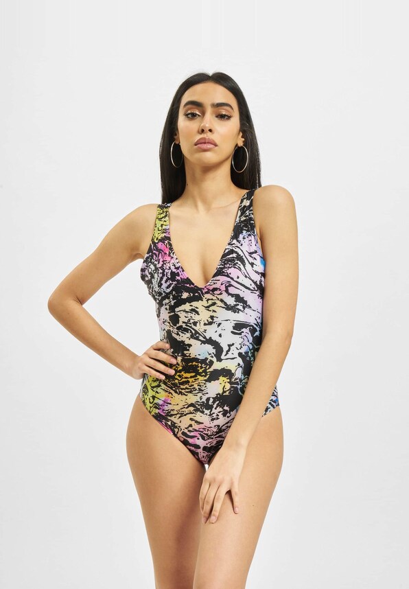 Ladies Recycled Pattern High Leg -4