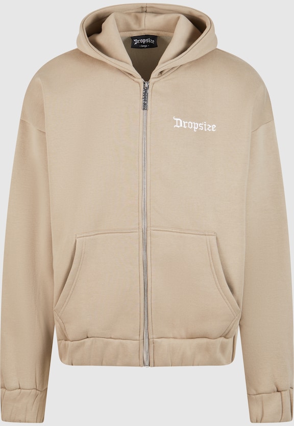 Super Heavy Oversize Blank Zip Hoodie-3