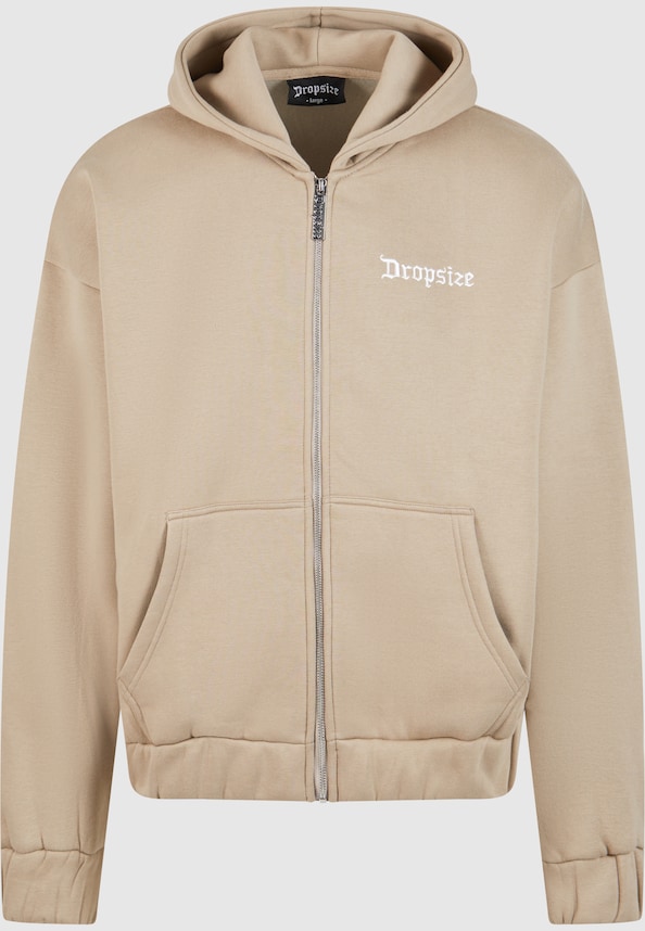 Super Heavy Oversize Blank Zip Hoodie-3