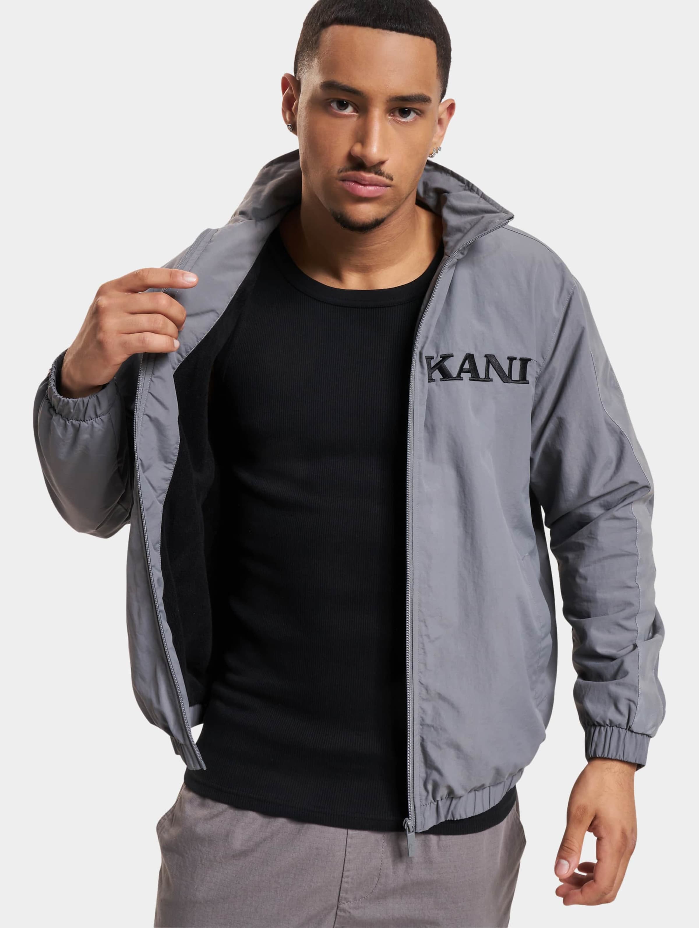 Karl Kani Retro Übergangsjacke Mannen op kleur grijs, Maat XL