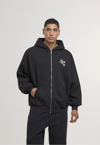 Cursive Varsity Oversized Zip Hoodie