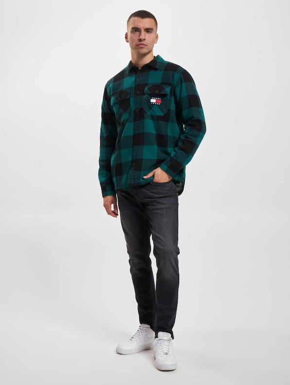 Tommy Jeans Sherpa Flannel Overshirt Langarmhemd-5