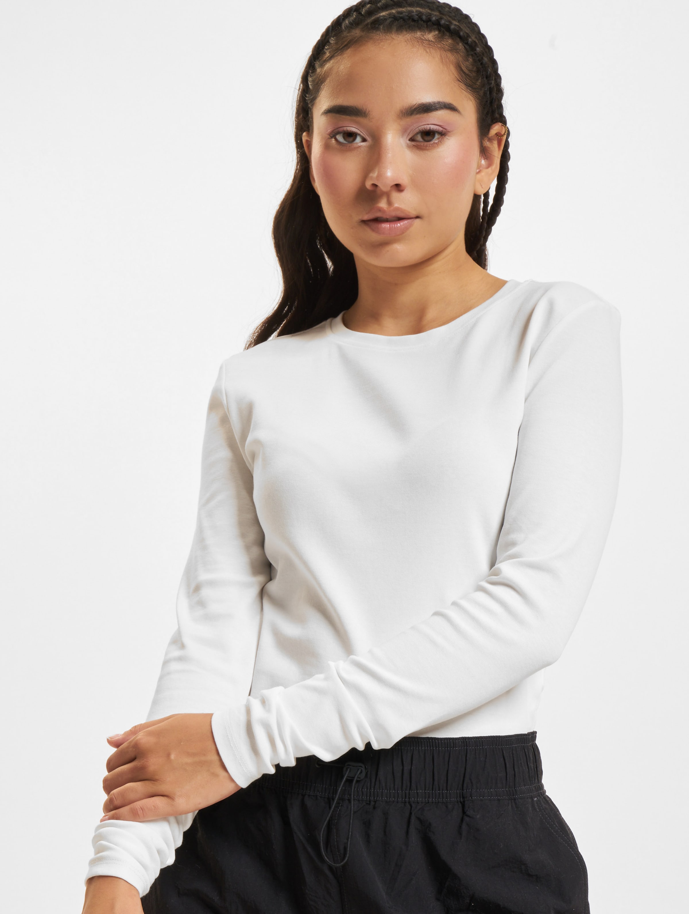 Only Riley O-Neck Longsleeve op kleur wit, Maat M