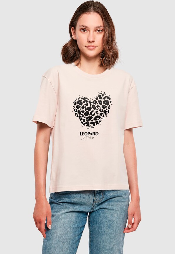 Ladies Leopard Heart Everyday Tee-0