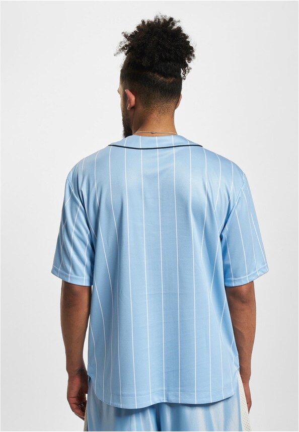 FM232-003-3 FUBU Varsity Pinstripe Baseball Jersey-1