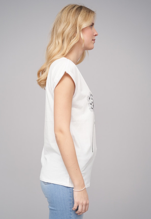 Ladies 77 Pusteblume White Tee-3