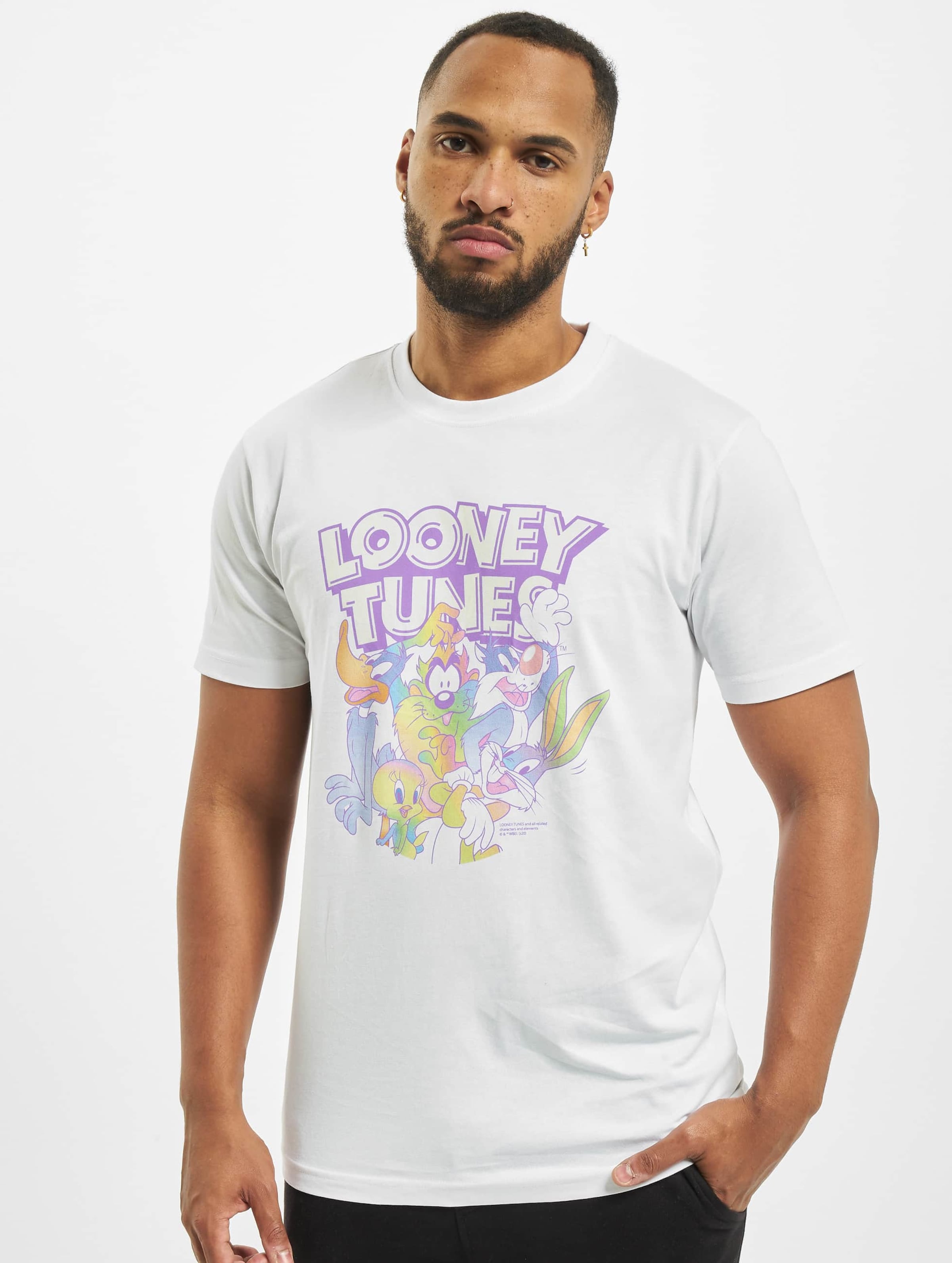 Urban Classics Friends Heren Tshirt -L- Looney Tunes Rainbow Friends Wit