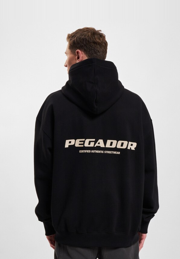 PEGADOR Colne Logo Oversized Sweat Zip Hoodies-1