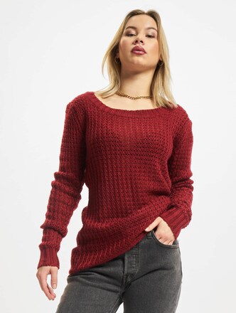Ladies Long Wideneck Sweater