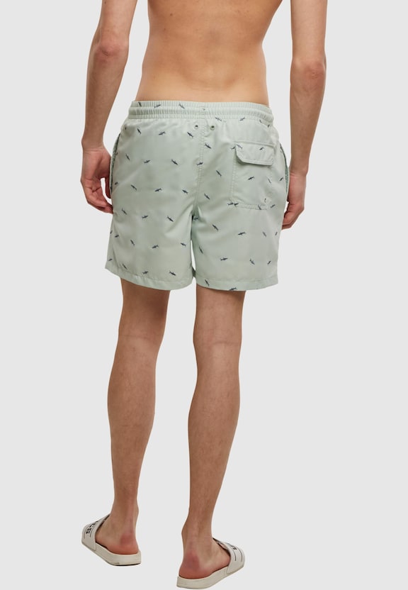 Embroidery Swim Shorts-1