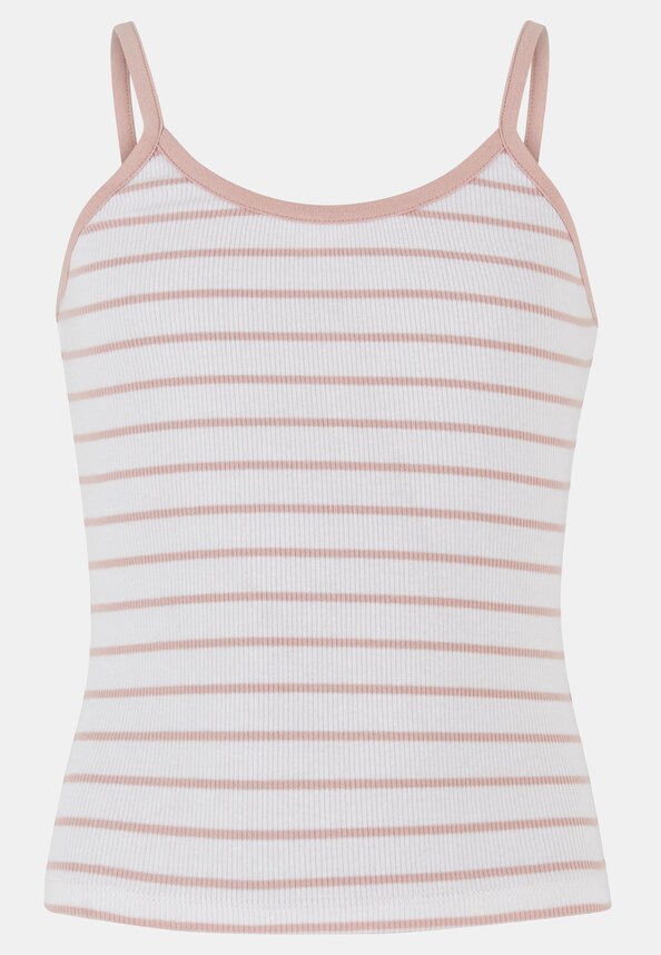 Girls Striped Rib Basic-0