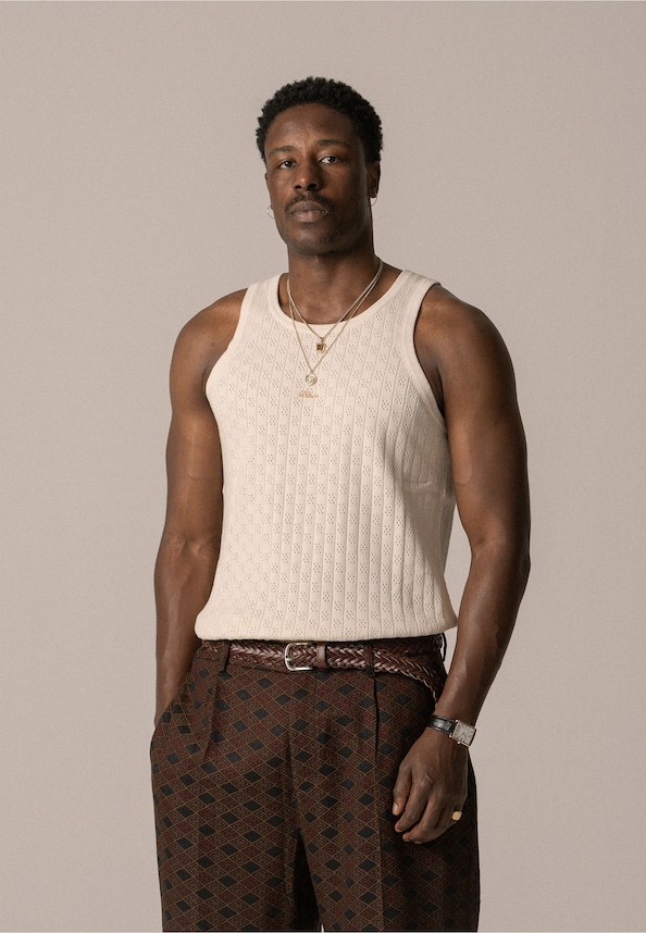 Pointelle Script Tanktop-0