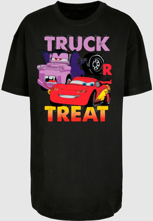 Ladies Cars - Halloween Truck or Treat Oversized Boyfriend Tee-2