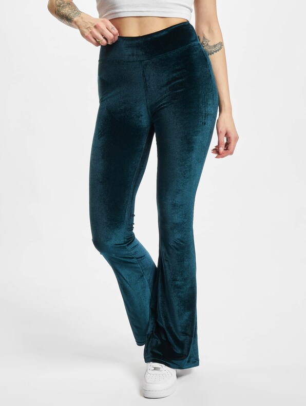 Ladies High Waist Velvet Boot Cut-0