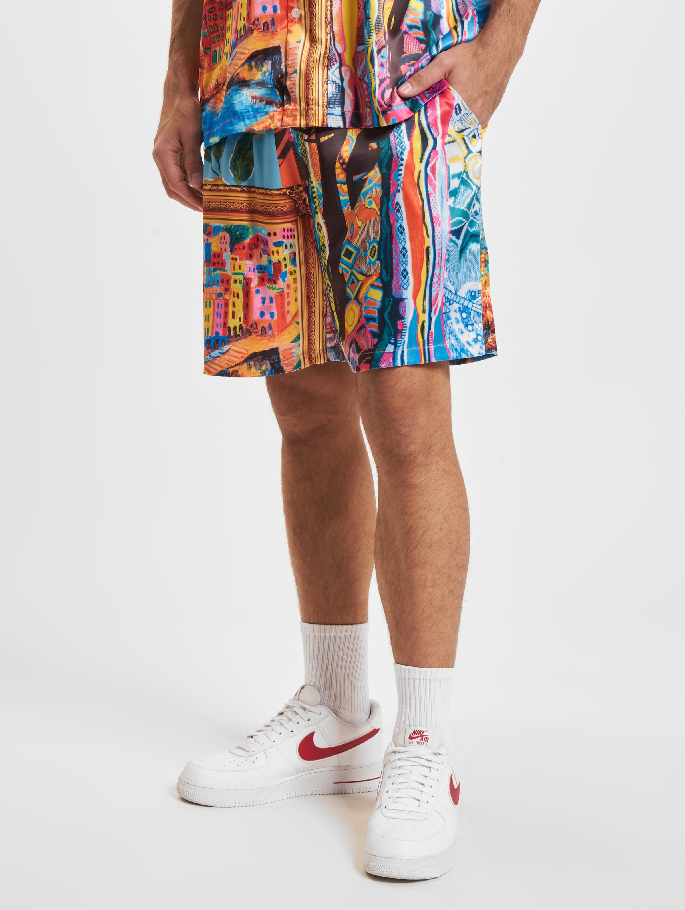 Carlo Colucci Multi Shorts Mannen op kleur kleurrijk, Maat XXL