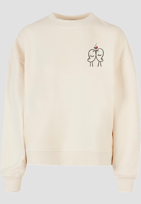 Ladies Hugs & Love - Birds Love Oversized Crewneck-2