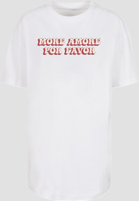 Ladies Hugs & Love - More Amore Por Favor Oversized Boyfriend Tee-2