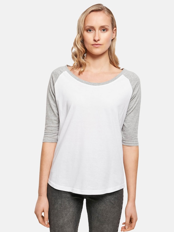 Ladies 3/4 Contrast Raglan Tee-2