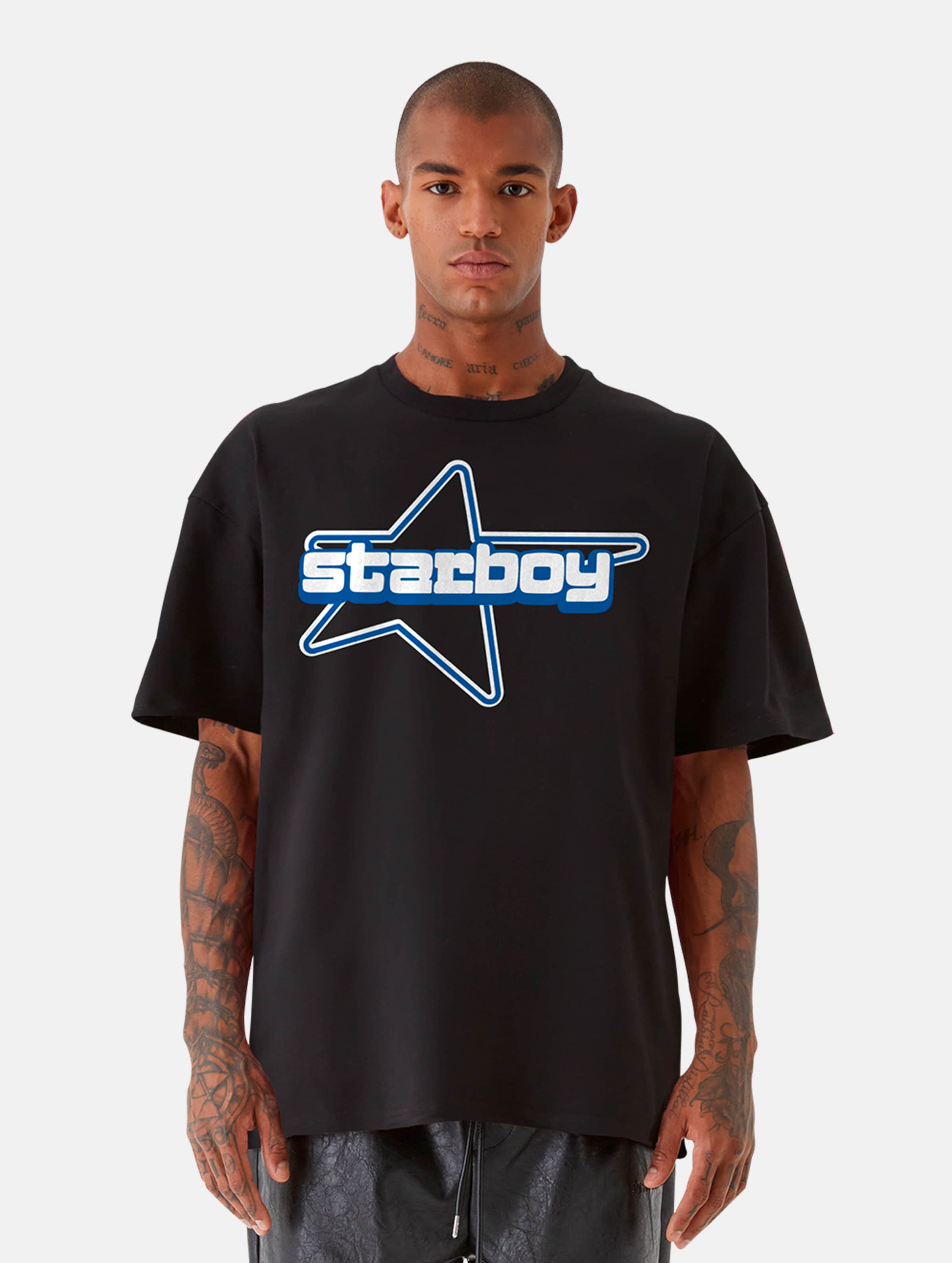 9N1M SENSE Y2K Starboy T-Shirts Männer,Unisex op kleur zwart, Maat S