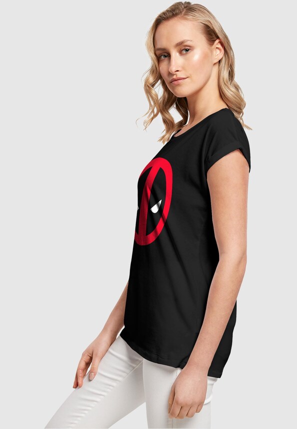 Ladies Deadpool - Large Clean Logo T-Shirt-2