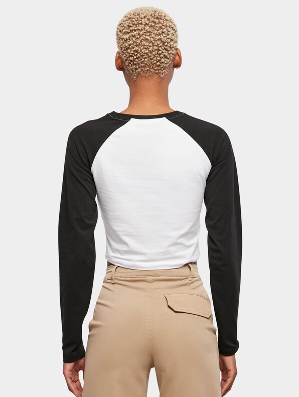 Ladies Organic Cropped Retro Baseball-1