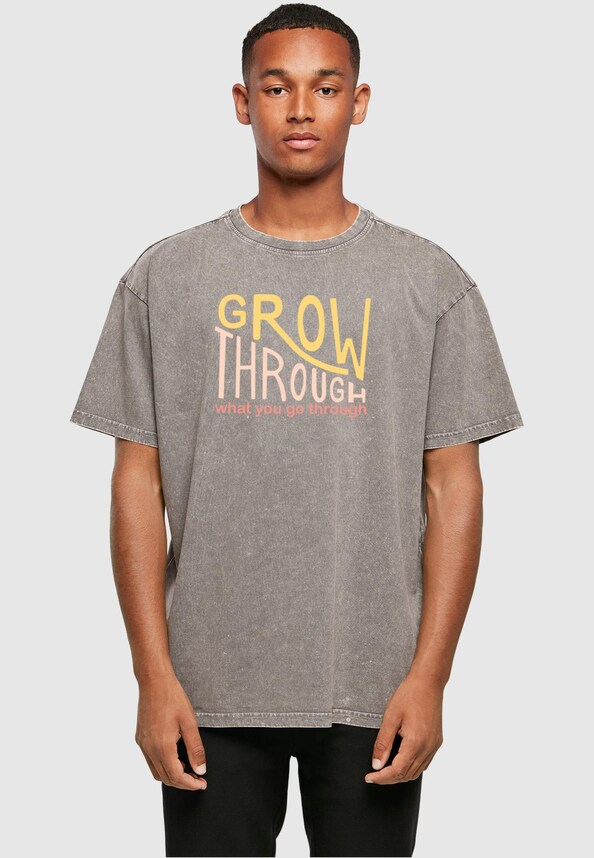 Spring - Grow through 2 Acid Washed Heavy Oversized Tee-0