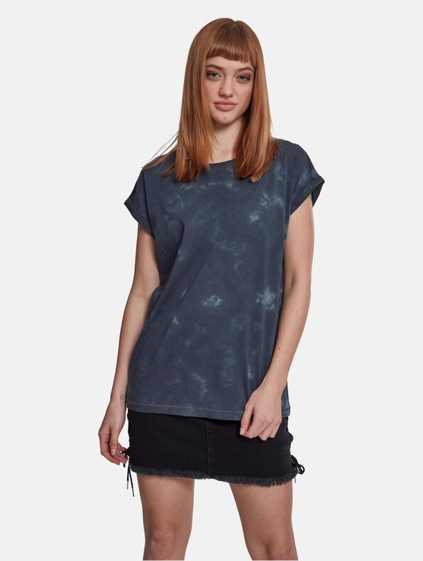 Ladies Batik Dye Extended Shoulder Tee-0