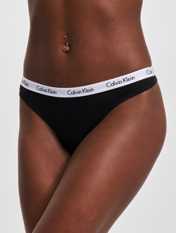 Calvin Klein Underwear THONG 3 PACK - Thong - black/white/pastel