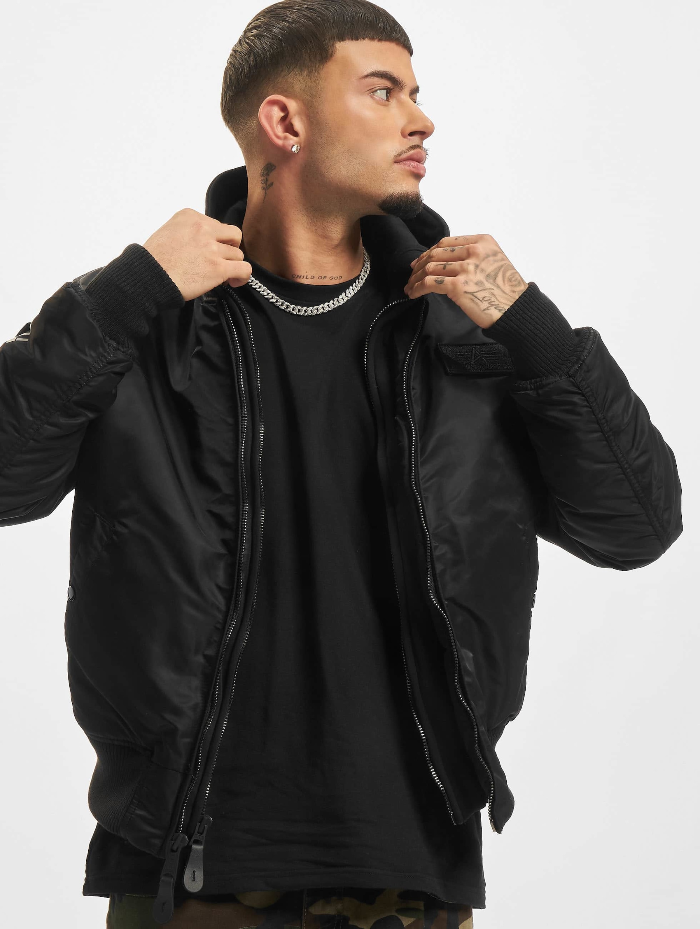 Alpha Industries MA-1 D-Tec SE Jacke Black/Reflective-S