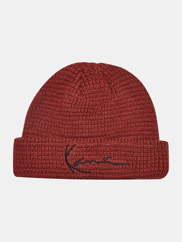 KA223-045-3 Signature Fisherman Beanie wine red-0