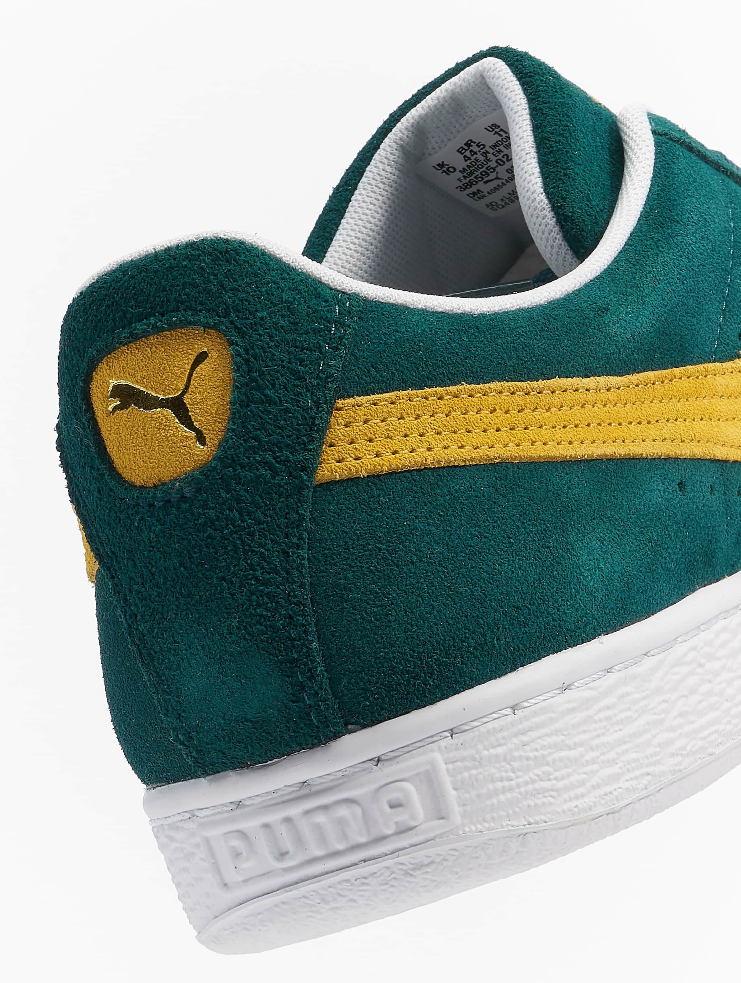 Puma suede sale green yellow