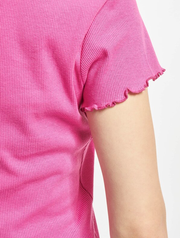 Ladies Cropped Button Up Rib-3