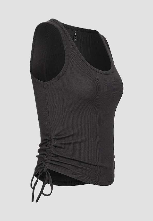 ONLY Damen Ribbed Raff-Tank-0