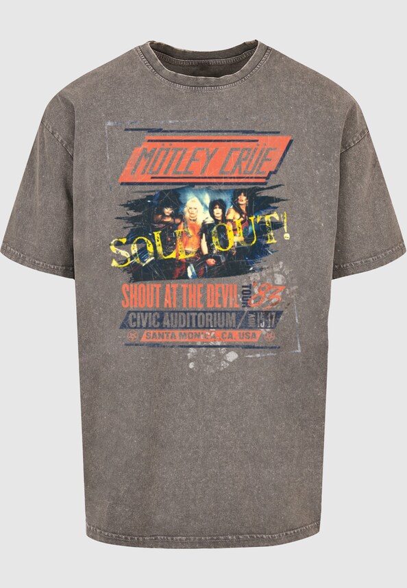 Motley Crue - SATD Tour Acid Washed Heavy Oversize Tee-2