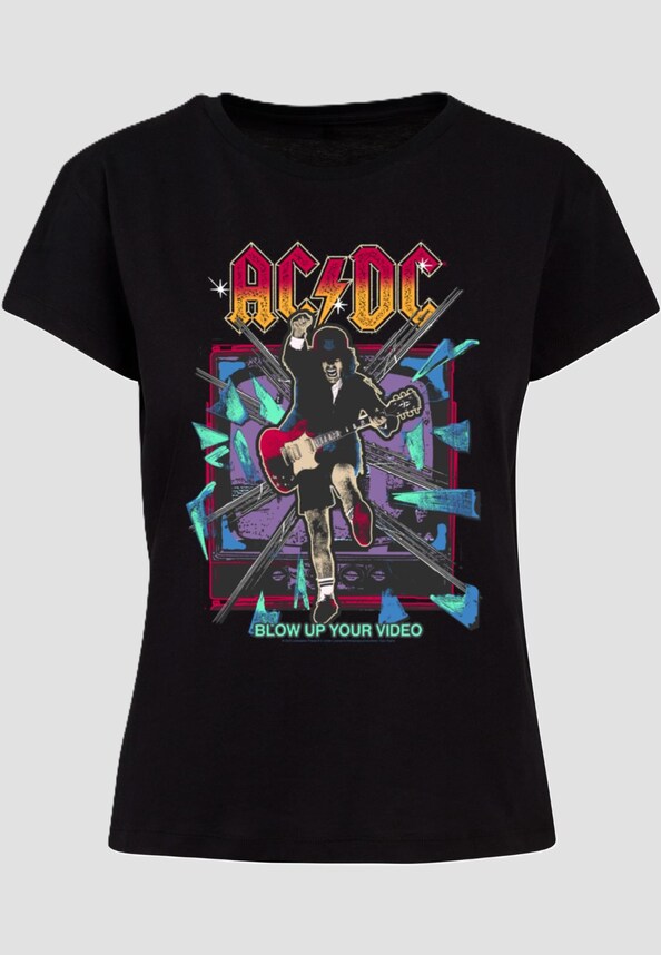 Ladies ACDC - Blow Up Your Video Jump Box Tee-2