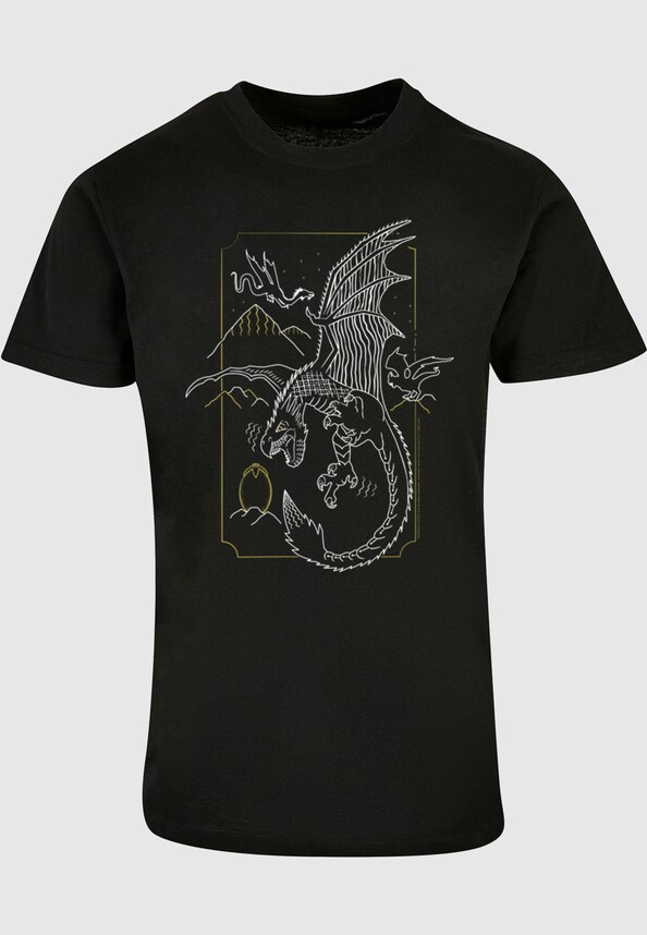 Harry Potter - Dragon Line Art Basic T-Shirt-2