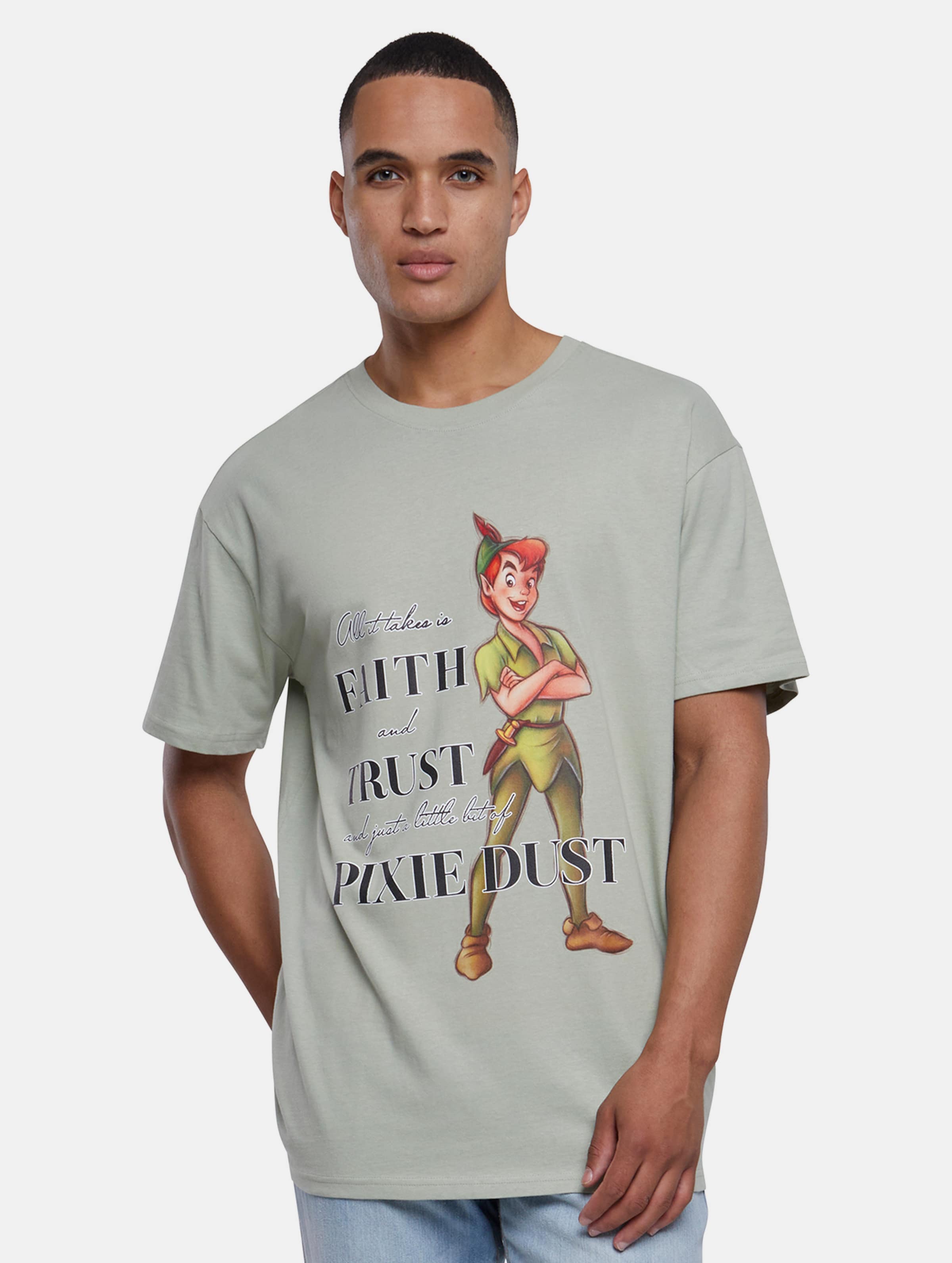 Mister Tee Upscale Peter Pan - Disney 100 Faith and Trust Oversize Heren Tshirt - S - Groen