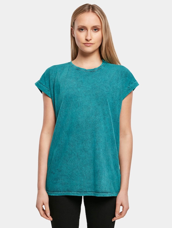 Ladies Acid Washed Extended Shoulder-2