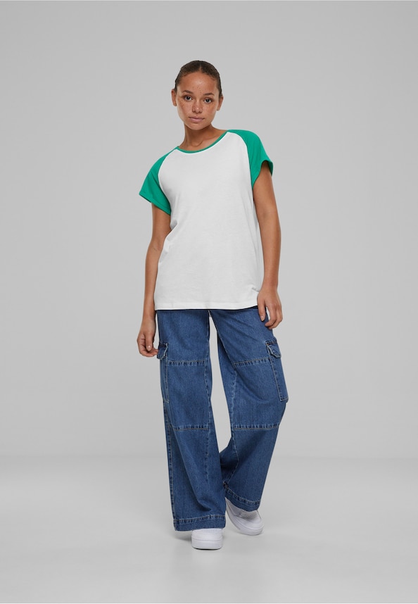 Ladies Contrast Raglan Tee-4