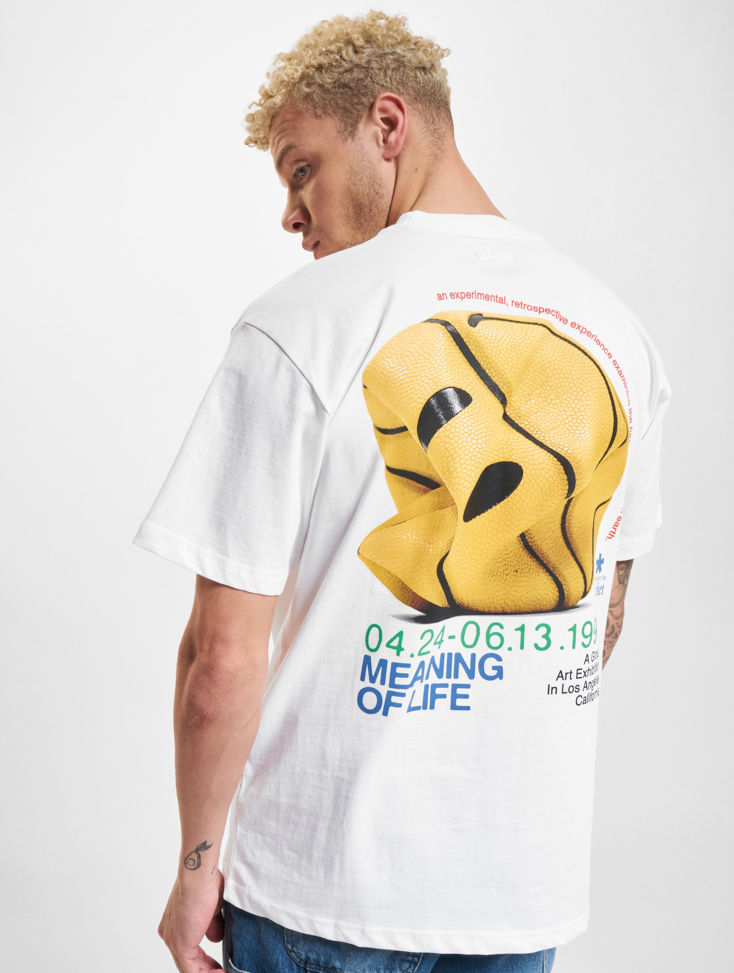 Market Smiley Contemporary Art T-Shirts Männer,Unisex op kleur wit, Maat L