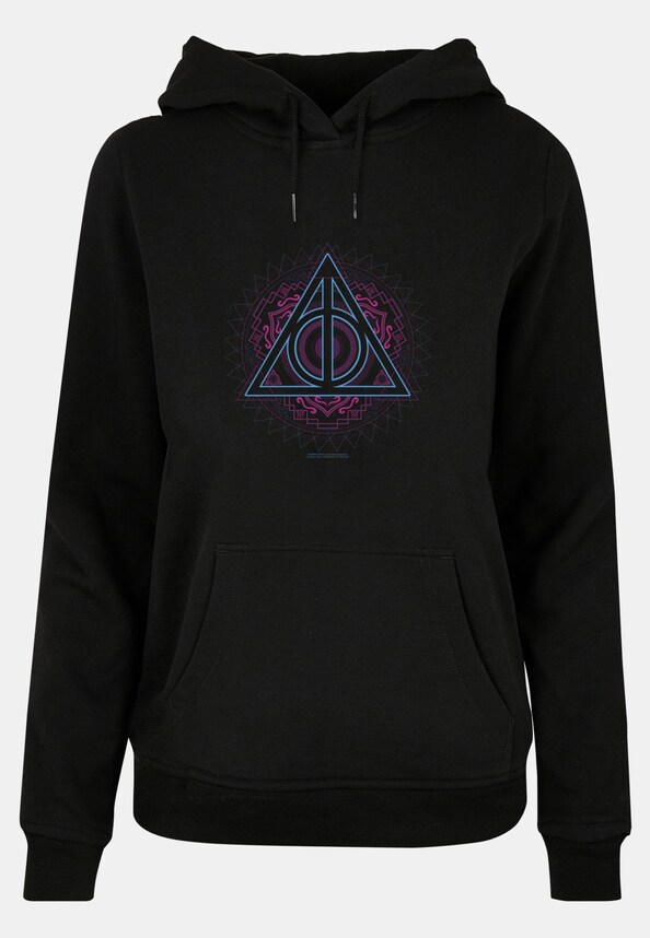 Ladies Harry Potter - Neon Deathly Hallows Basic Hoody-4